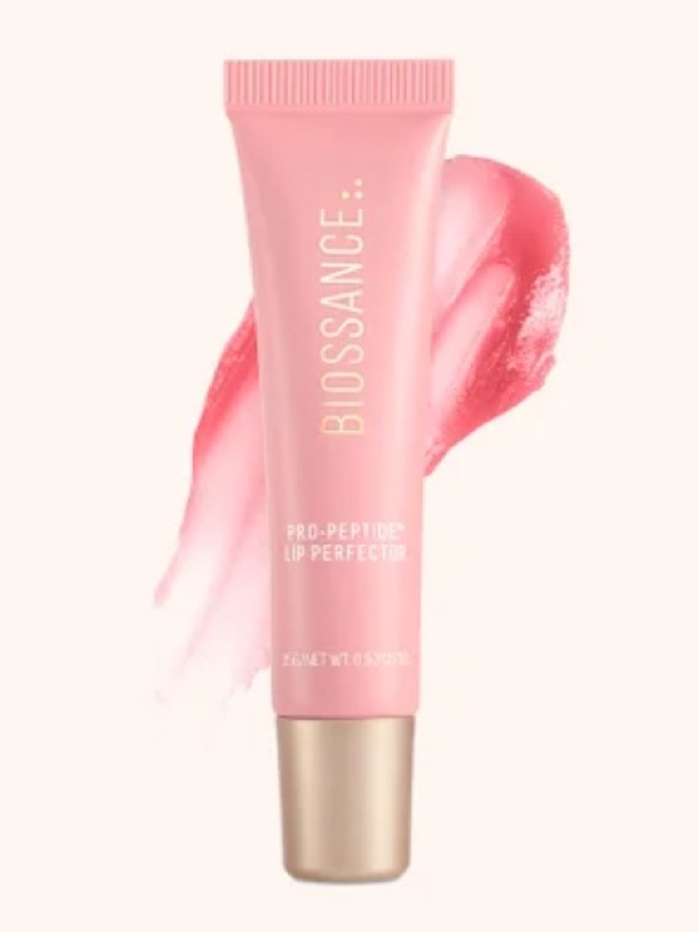 BIOSSANCE PRO-PEPTIDE LIP PERFECTOR BALM in BLUSH QUARTZ F/S 0.53 Oz Vegan NIB!